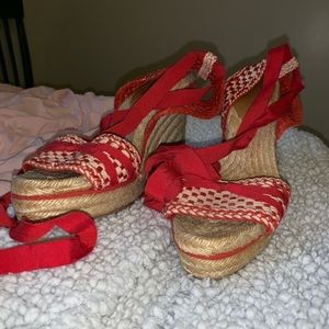 Kate Spade Size 8 Red Wedges
